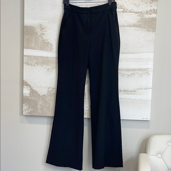 Express Pants - Express Editor High Rise Flare Trouser Black Women's Pants size 8R